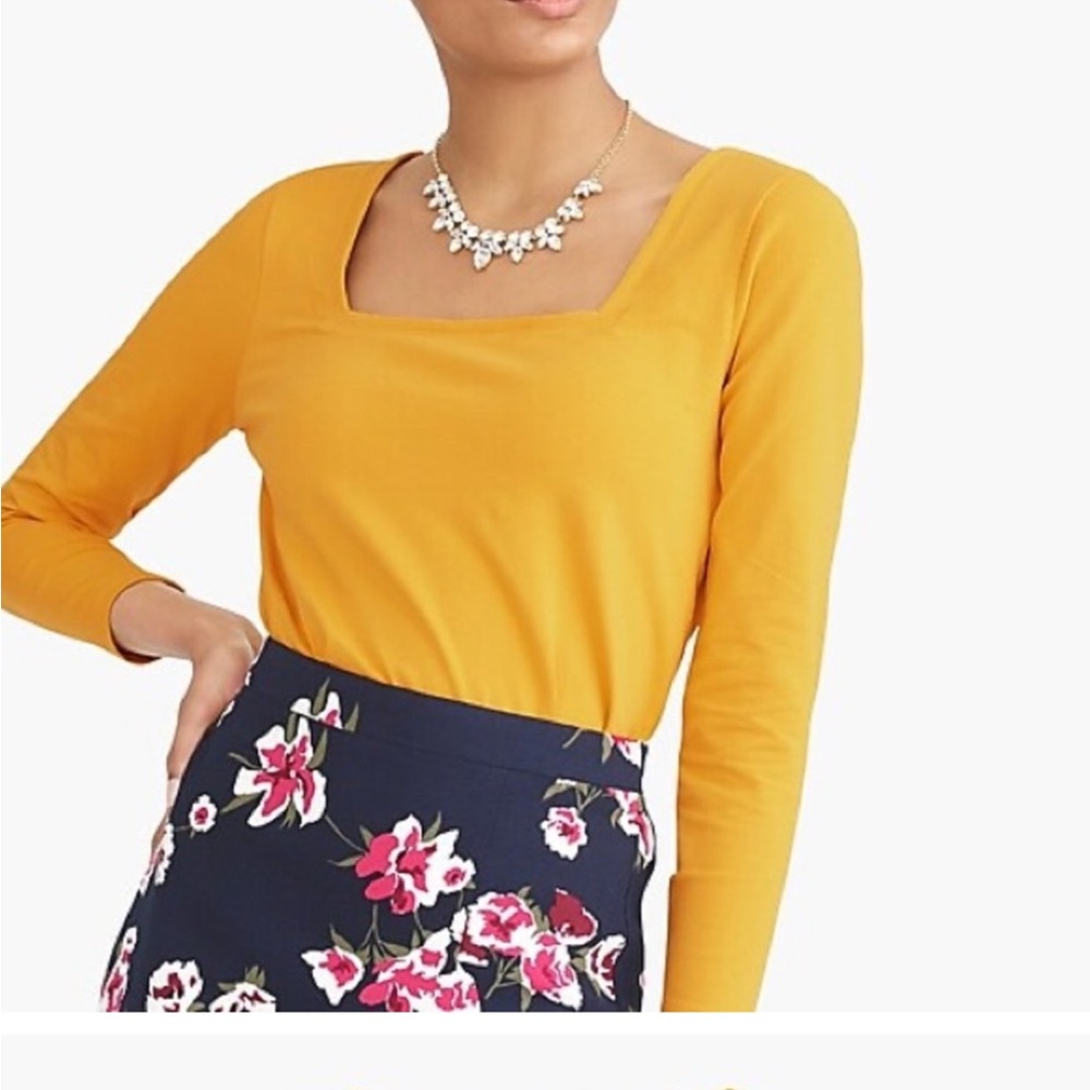NWT J. Crew square neck shirt - medium - long sleeve